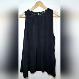 Mango Elegant Semi-Sheer Sleeveless Blouse (L)